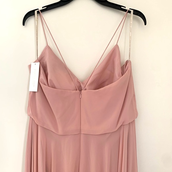 Jenny Yoo BHLDN Inesse Blush Pink Bridesmaid Flowy Dress 14 - Picture 11 of 11